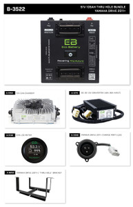 Eco Lithium Battery Complete Bundle for 2010-2013 Yamaha Drive/Drive2 51V 105Ah - Thru Hole Eco Lithium Battery Complete Bundle for 2010-2013 Yamaha Drive/Drive2 51V 105Ah - Thru Hole