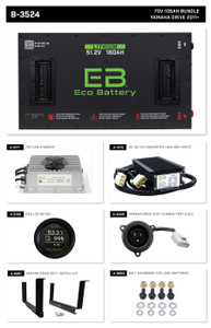 Eco Lithium Battery Complete Bundle for 2010-2013 Yamaha Drive/Drive2 70V 105Ah Eco Lithium Battery Complete Bundle for 2010-2013 Yamaha Drive/Drive2 70V 105Ah