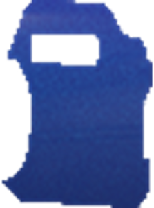 2.03.1343 PLASTIC DECORATIVE COVER FOR B-PILLAR, RIGHT, PPG PORTIMAO BLUE