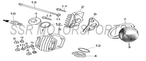 CYLINDER HEAD COVER SSR SR125/TR110/TR125 CYLINDER HEAD COVER SSR SR125/TR110/TR125