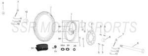REAR WHEEL ASSY (BLACK RIM WITH SILVER HUB) REAR WHEEL ASSY (BLACK RIM WITH SILVER HUB)