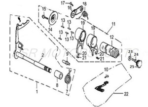 GEARSHIFT LEVER SSR SR125/TR125 GEARSHIFT LEVER SSR SR125/TR125