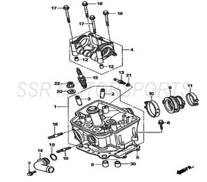 CYLINDER HEAD ASSEMBLY/CAMSHAFT HOLDER ASSEMBLY SSR SR450