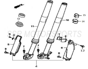 FRONT FORK PACKAGE SSR SR250 FRONT FORK PACKAGE SSR SR250