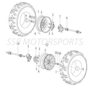 REAR WHEELS FOR SSR BISON 500 REAR WHEELS FOR SSR BISON 500