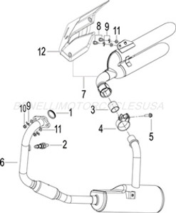 Benelli TNT 135 Oxygen Sensor/Muffler Can/Muffler Tip Assembly (Free Shipping) Benelli TNT 135 Oxygen Sensor/Muffler Can/Muffler Tip Assembly (Free Shipping)