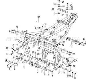 Benelli TNT 135 Frame Benelli TNT 135 Frame
