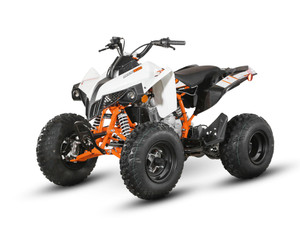 The image showcases the Kayo Jackal 200 Sport ATV, a rugged and stylish all-terrain vehicle designed for off-road adventures. The ATV features a bold color scheme, aggressive front tires, a double A-arm suspension system, and a sturdy frame. The image highlights the ATV's powerful design, hydraulic disc brakes, and comfortable seat, making it an ideal choice for riders seeking performance and reliability on challenging terrains. The rear view emphasizes the LED tail/brake light and rear disc brake, adding to the ATV's safety features. The image showcases the Kayo Jackal 200 Sport ATV, a rugged and stylish all-terrain vehicle designed for off-road adventures. The ATV features a bold color scheme, aggressive front tires, a double A-arm suspension system, and a sturdy frame. The image highlights the ATV's powerful design, hydraulic disc brakes, and comfortable seat, making it an ideal choice for riders seeking performance and reliability on challenging terrains. The rear view emphasizes the LED tail/brake light and rear disc brake, adding to the ATV's safety features.