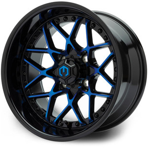 MODZ Formula Blue and Black 14" Golf Cart Wheel