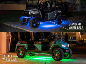 12-Volt Bluetooth Million Color LED Standard 4-Seater Wheelbase Golf Cart Underbody Lighting Kit with Smartphone Control 12-Volt Bluetooth Million Color LED Standard 4-Seater Wheelbase Golf Cart Underbody Lighting Kit with Smartphone Control