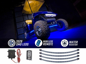 4pc Blue LED Golf Cart Underbody Lighting Kit 4pc Blue LED Golf Cart Underbody Lighting Kit