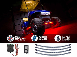 4pc Red LED Golf Cart Underbody Lighting Kit 4pc Red LED Golf Cart Underbody Lighting Kit