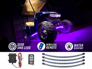 4pc Purple LED Golf Cart Underbody Lighting Kit 4pc Purple LED Golf Cart Underbody Lighting Kit
