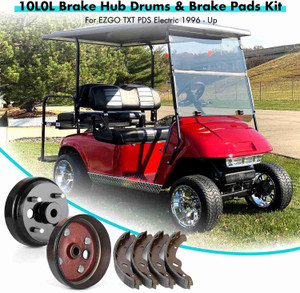 Golf Cart Brake Drum and Pad Kit for EZGO TXT Electric 1996-Up Golf Cart Brake Drum and Pad Kit for EZGO TXT Electric 1996-Up