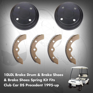 Golf Cart Brake Pads and Brake Drum Deluxe Set for Club Cart DS Precedent Golf Cart Brake Pads and Brake Drum Deluxe Set for Club Cart DS Precedent