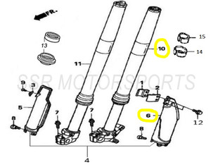 Right Fork Assembly & Right Fork Protector for SSR SR250s (Free Shipping) Right Fork Assembly & Right Fork Protector for SSR SR250s (Free Shipping)