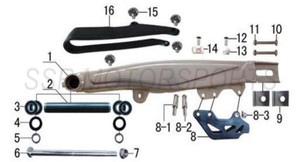 Chain Guide for SSR SR150, XD150, SR189, XD250 Chain Guide for SSR SR150, XD150, SR189, XD250