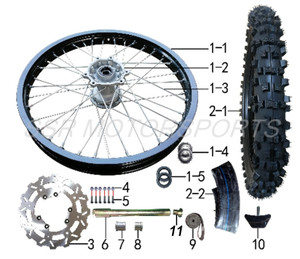 Front Spoke with Nipple for SSR SR189, XD250