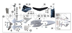 Rear Fender (White) for SSR SR150, SR189 (2016-2019) Rear Fender (White) for SSR SR150, SR189 (2016-2019)