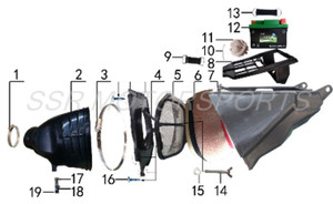 Battery for SSR SR250s, SR300s, SR450s Battery for SSR SR250s, SR300s, SR450s