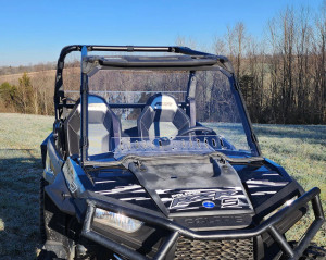 Polaris RZR 1000 - 1 Pc Scratch-Resistant Windshield with Clamp and Vent Options Polaris RZR 1000 - 1 Pc Scratch-Resistant Windshield with Clamp and Vent Options