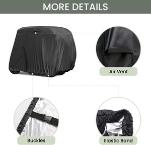 Golf Cart Cover 2/4/6 Passenger, 156"/144"/138"/125"/114"/95" Waterproof Golf Club Car Rain Covers 2/4 Passenger Golf Cart Cover 2/4/6 Passenger, 156"/144"/138"/125"/114"/95" Waterproof Golf Club Car Rain Covers 2/4 Passenger