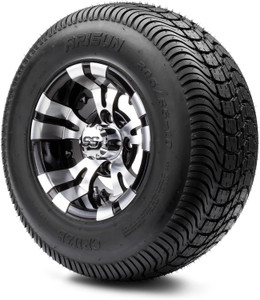 MODZ® Vampire 10" Golf Cart Wheels and Arisun Cruze (205/65-10) DOT Low Profile Golf Cart Tires Combo - Set of 4 MODZ® Vampire 10" Golf Cart Wheels and Arisun Cruze (205/65-10) DOT Low Profile Golf Cart Tires Combo - Set of 4
