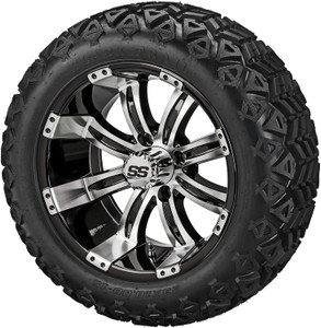 15" Casino Black/Machined on 23x10-15 Black Trail Tires (Set of 4) fits Standard Lug Nuts 15" Casino Black/Machined on 23x10-15 Black Trail Tires (Set of 4) fits Standard Lug Nuts