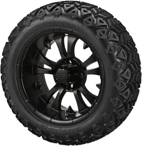15" Warlock Matte Black on 23x10-15 Black Trail Tires (Set of 4) fits Standard Lug Nuts 15" Warlock Matte Black on 23x10-15 Black Trail Tires (Set of 4) fits Standard Lug Nuts