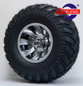 10″ Revolver Machined/Black Wheel