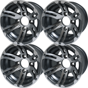 10″ Bulldog Machined/Gunmetal Wheel – Aluminum Alloy (SET OF 4)
