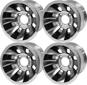 10″ Revolver Machined/Black Wheel – Aluminum Alloy (SET OF 4)