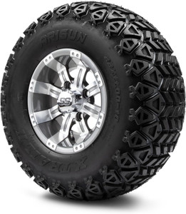 MODZ Tempest Gunmetal 10" Golf Cart Wheels and Arisun X-Trail (22x11-10) All-Terrain Golf Cart Tires Combo - Set of 4 MODZ Tempest Gunmetal 10" Golf Cart Wheels and Arisun X-Trail (22x11-10) All-Terrain Golf Cart Tires Combo - Set of 4