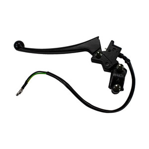 The image showcases the Left Brake Handle Assembly for Lucky and Lucky 2, a premium replacement part designed to ensure reliable and precise braking performance. The brake handle assembly features a durable construction that resists wear and impact, ensuring long-lasting performance. Its integrated brake switch enhances safety by activating the brake lights when the brake is applied. The direct-fit design guarantees a seamless integration with Lucky and Lucky 2 models, while the easy installation process makes it a convenient upgrade or replacement option. Perfect for maintaining the responsiveness and safety of your scooter. The image showcases the Left Brake Handle Assembly for Lucky and Lucky 2, a premium replacement part designed to ensure reliable and precise braking performance. The brake handle assembly features a durable construction that resists wear and impact, ensuring long-lasting performance. Its integrated brake switch enhances safety by activating the brake lights when the brake is applied. The direct-fit design guarantees a seamless integration with Lucky and Lucky 2 models, while the easy installation process makes it a convenient upgrade or replacement option. Perfect for maintaining the responsiveness and safety of your scooter.