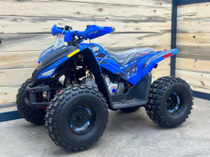“2026 Denago Trailhawk 10 blue youth ATV – fully assembled or crate option”
