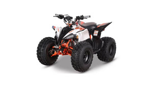 Kayo Predator 125 EFI White Edition Youth ATV – 124cc Fuel-Injected Sport Quad with Automatic F-N-R Transmission, Hydraulic Disc Brakes, and LCD Display Kayo Predator 125 EFI White Edition Youth ATV – 124cc Fuel-Injected Sport Quad with Automatic F-N-R Transmission, Hydraulic Disc Brakes, and LCD Display