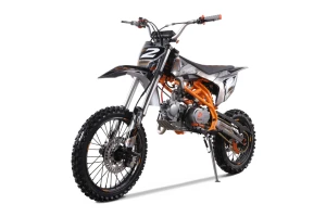 Front Forks: Denago MX2 inverted hydraulic front suspension
Wheels: Denago MX2 black 17 inch front and 14 inch rear wheels