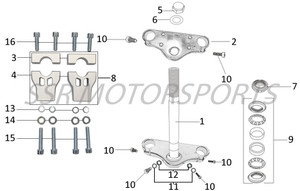 HANDLEBAR RISER ASSEMBLY FOR SSR SR70AE, SR110SE, SR125ME HANDLEBAR RISER ASSEMBLY FOR SSR SR70AE, SR110SE, SR125ME