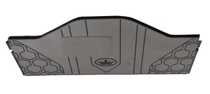 FRONT FLOOR MAT FOR D-MAX SERIES, A LIGHT GRAY WITH BLACK PATTERN