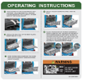 Operation Instruction and weight limit Decal for rear folding basket, D-MAX Operation Instruction and weight limit Decal for rear folding basket, D-MAX