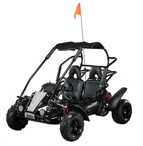 The image showcases the Hammerhead by Polaris MudHead 208R, a versatile and high-performing go-kart designed for young adventurers aged 10 and up. The go-kart features a sleek and durable design with a brush guard at the front for added protection. The 208cc LCT electric-start engine is highlighted, emphasizing the go-kart's power and ease of use. The dual LED headlights and canopy top are visible, showcasing the go-kart's stylish and functional design. The 16 x 6 – 8-inch front tires and 16 x 7 – 8-inch rear tires provide excellent traction and stability, while the rear hydraulic disc brake ensures safe and reliable stopping power. The three-point harness seatbelt adds an extra layer of safety, making it a perfect choice for young riders. Overall, the image captures the essence of a safe, durable, and fun go-kart ready for endless adventures.