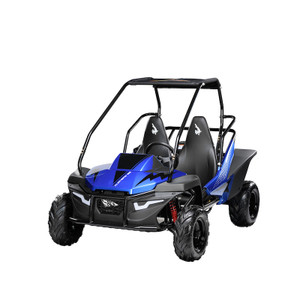 The image showcases the Hammerhead by Polaris MudHead SE, a sleek and stylish go-kart designed for young adventurers aged 10 and up. The go-kart features a modern design with upgraded plastic body panels and a steel bumper, emphasizing its durability and style. The 208cc LCT electric-start engine is highlighted, showcasing the go-kart's power and ease of use. The dual LED headlights and canopy top are visible, adding to the go-kart's functional and stylish design. The ROPS roll cage and three-point safety belts are prominently displayed, underscoring the go-kart's commitment to safety. The 16-inch tires and rear hydraulic disc brake ensure excellent traction and reliable stopping power. Overall, the image captures the essence of a safe, durable, and fun go-kart ready for endless adventures.
