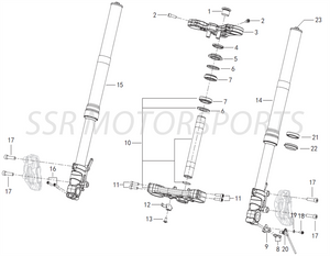Front Left Fork Assembly for QJ SRK400RR
