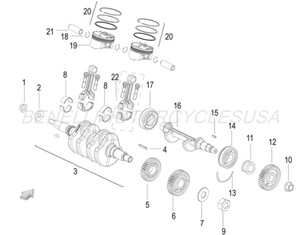 CRANKSHAFT ASSEMBLY for Benelli TNT 300