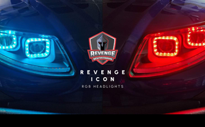 ICON EV Golf Cart Headlights with RGB Bluetooth Accent Lights ICON EV Golf Cart Headlights with RGB Bluetooth Accent Lights