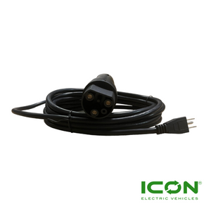 120V 12FT Long Golf Cart Charger Power Cord Factory Replacement for ICON, EPIC E40FX, Advanced, Evolution, STAR & Aetric 120V 12FT Long Golf Cart Charger Power Cord Factory Replacement for ICON, EPIC E40FX, Advanced, Evolution, STAR & Aetric