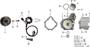 Left Front Cover / Stator Cover for Kayo K2 230 Left Front Cover / Stator Cover for Kayo K2 230