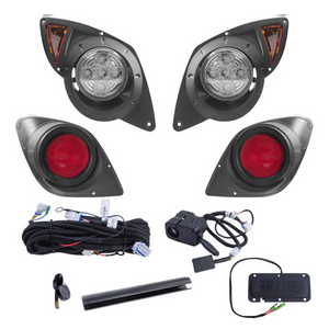 12-48 Volt LED Hi-Low Beam Deluxe Light Kit with Brake Lights for Yamaha G29/Drive Golf Carts