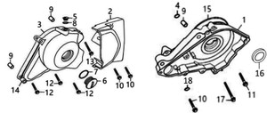 Crankcase Cover for Kayo TD125 (2024), TT125 (2024) Crankcase Cover for Kayo TD125 (2024), TT125 (2024)