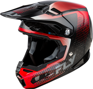 Fly Racing Formula S Carbon Protocol Helmet front view — carbon fiber smart helmet with Quin crash detection and Fly Smart telemetry.